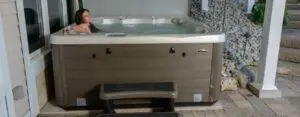Connect with nature and feel the hydrotherapy benefits of a hot tub