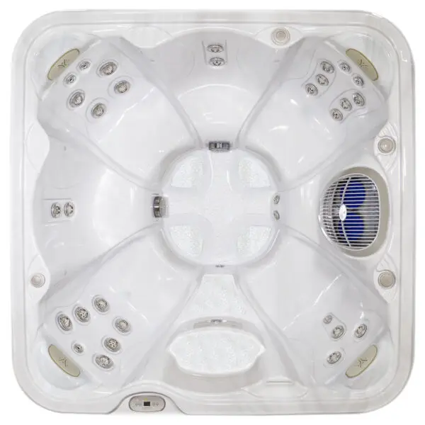 overhead view of the hydropool serenity 6600 hot tub