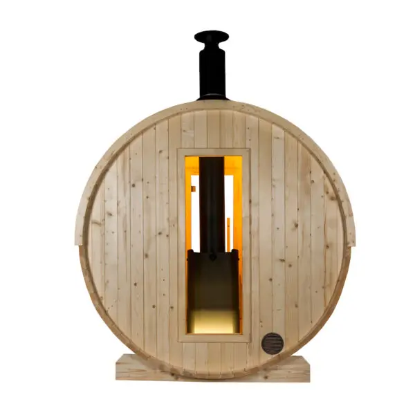 Outdoor Barrel Sauna Wood Fire Large