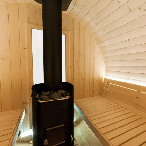 Outdoor Barrel Sauna Wood Fire Large
