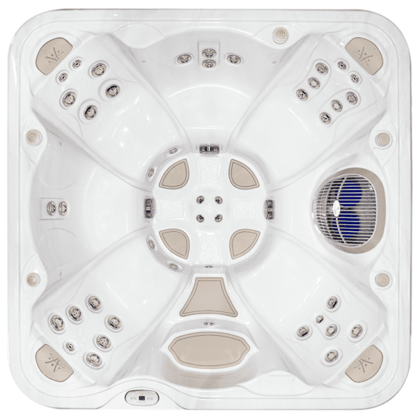 overhead view of hydropool serenity 6800 hot tub