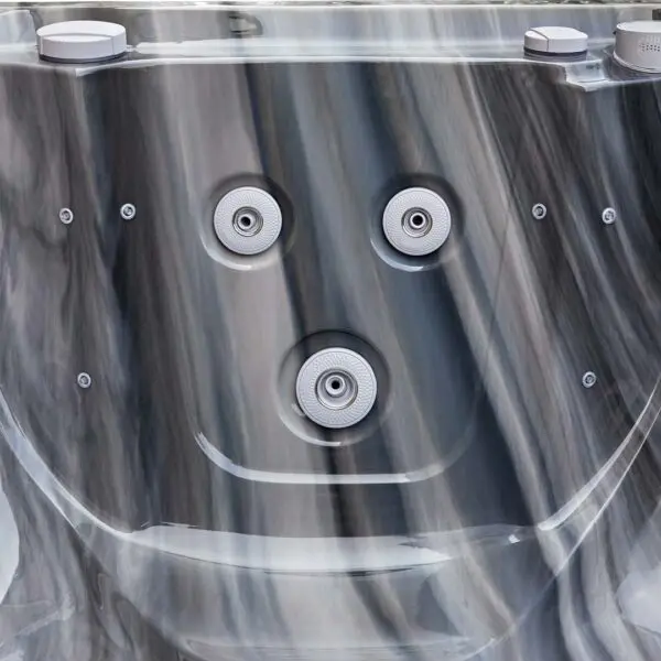 aquasolus cypress hot tub interior view with odyssey shell