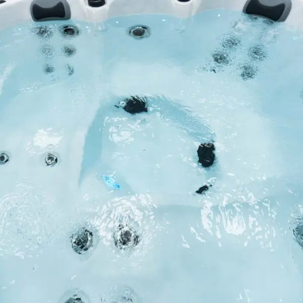 amara luxe hot tub overhead view with water