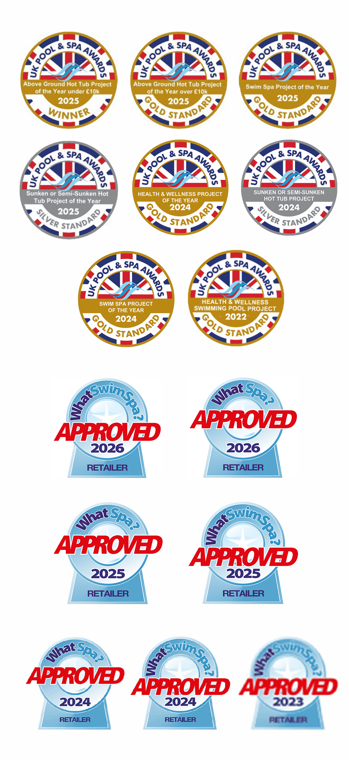 Our latest awards include
