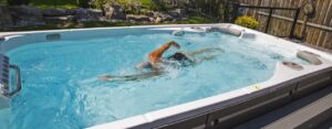 Is it possible to swim in a swim spa?