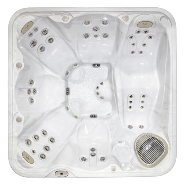 overhead view of hyrdropool serenity 6900 hot tub