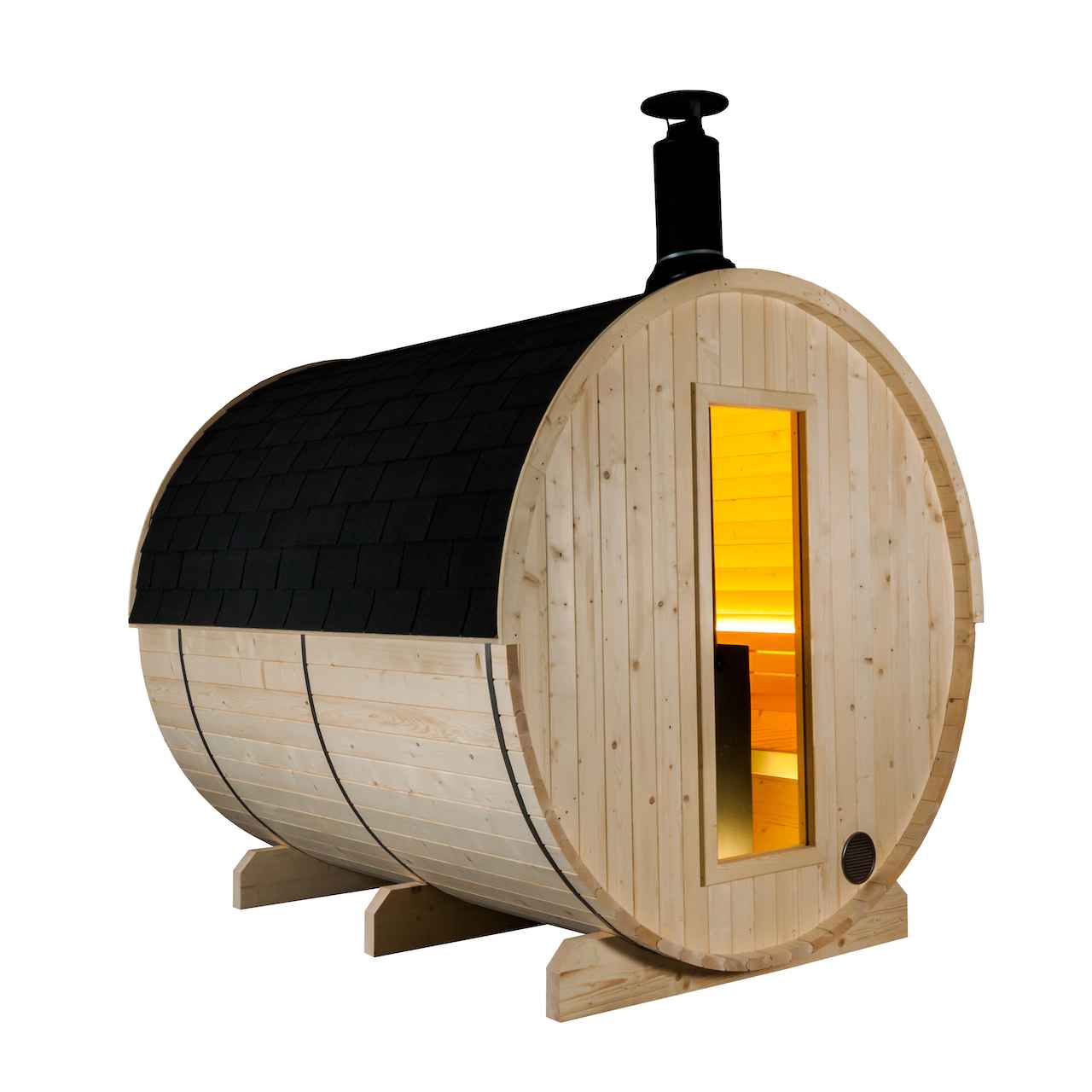 Outdoor Barrel Sauna Wood Fire Medium