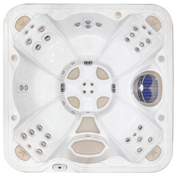 overhead view of hydropool serenity 6800 hot tub