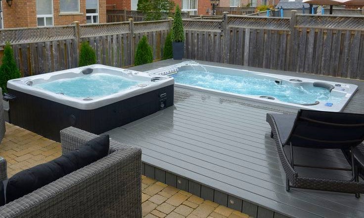 Combined Hot Tub and Swim Spas